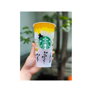 Personalized Daisy and Bumblebee Starbucks Cup Gift for Daisy