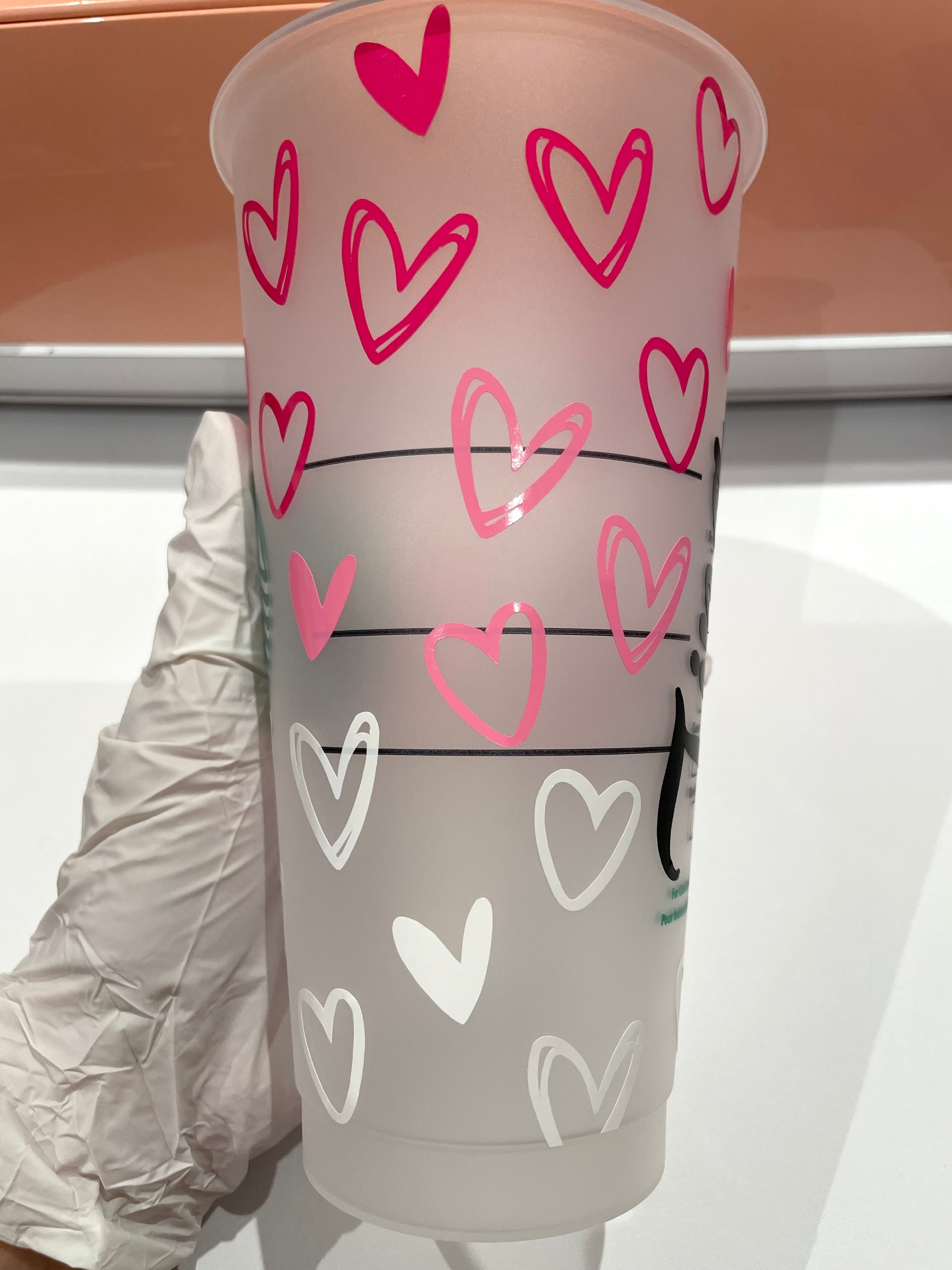 Hearts Valentine Cold Cup