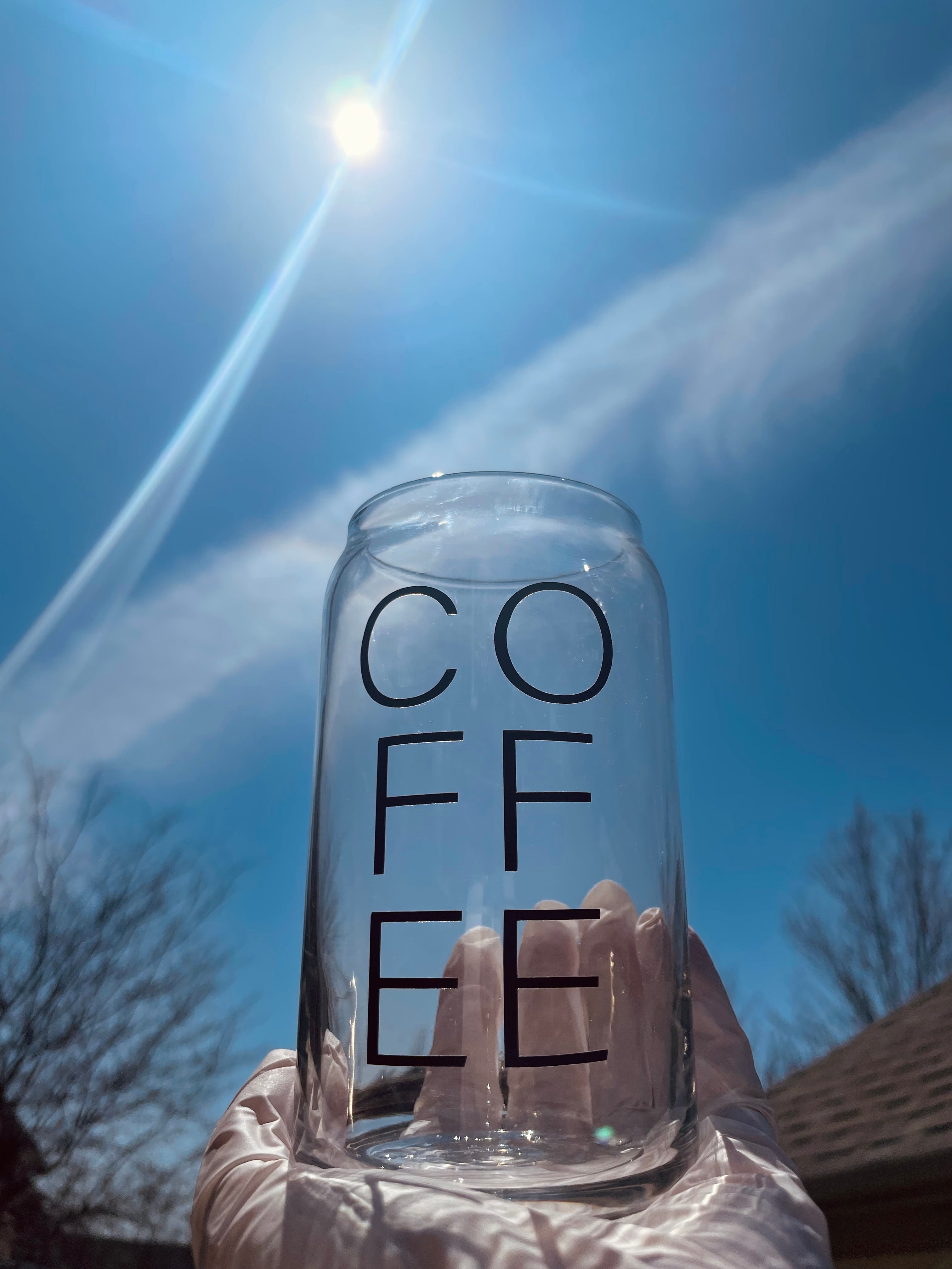 Coffee Minimalist Soda Can Glass