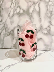 Vintage Cherries Soda Can Glass