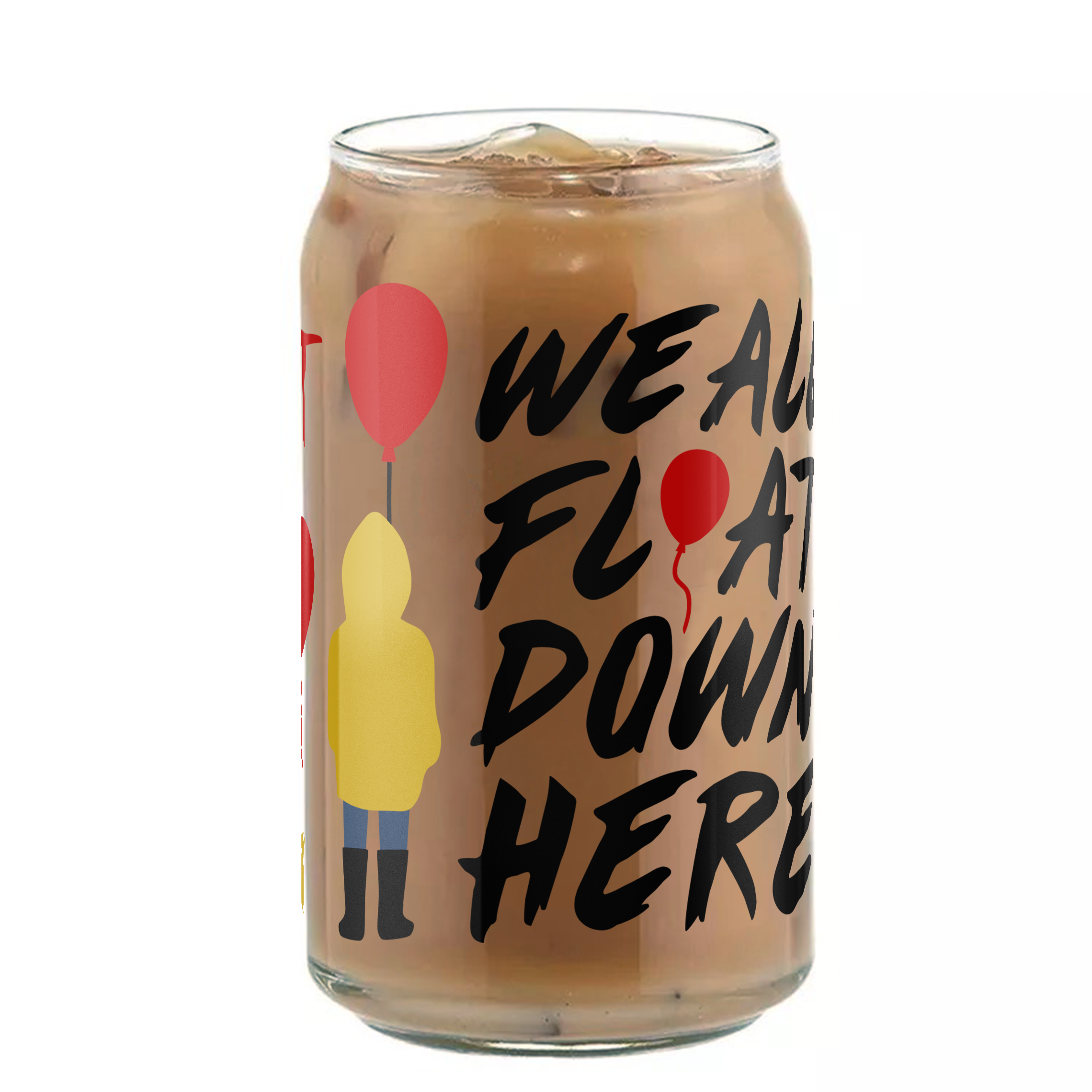 We Float Soda Can Glass