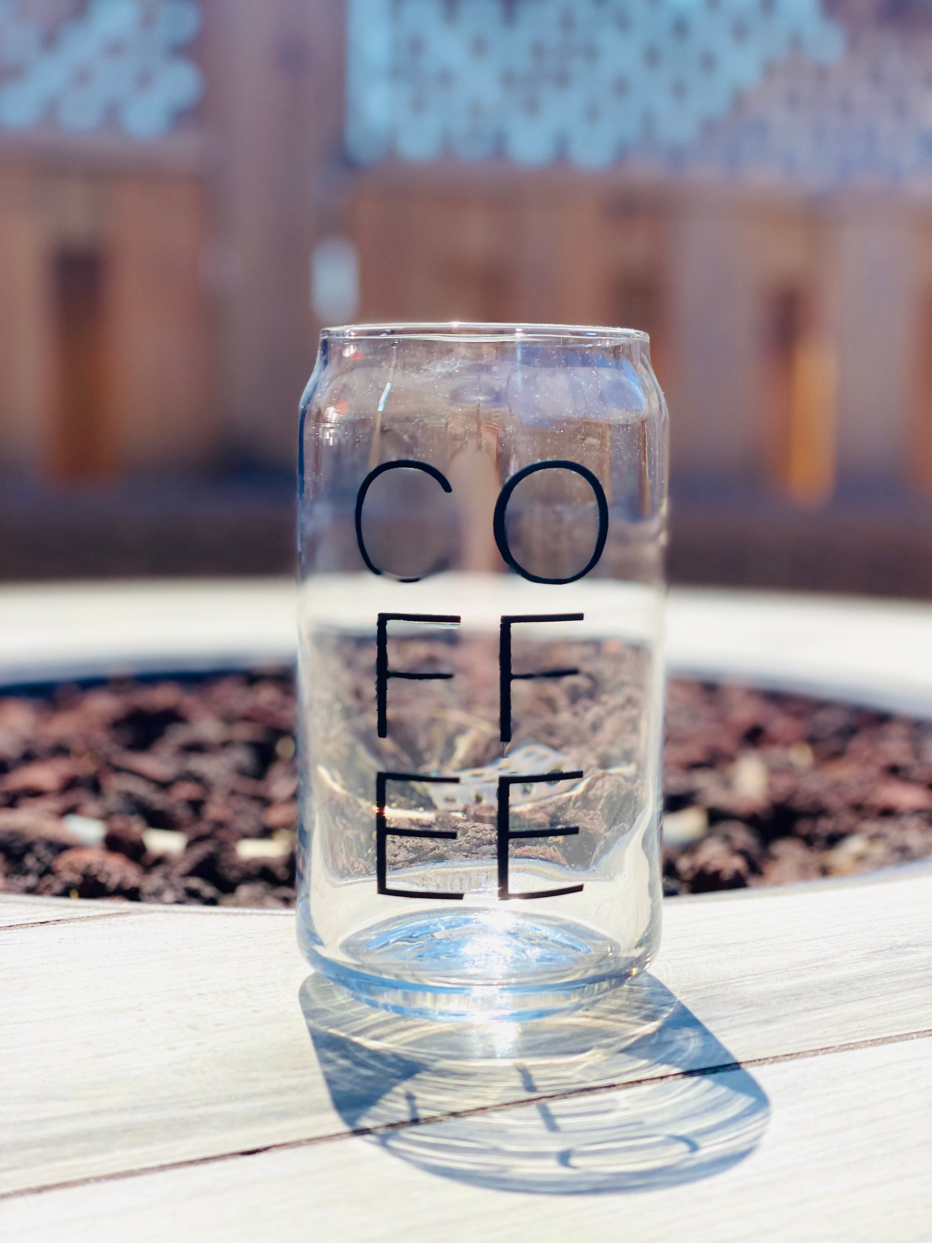 Coffee Minimalist Soda Can Glass