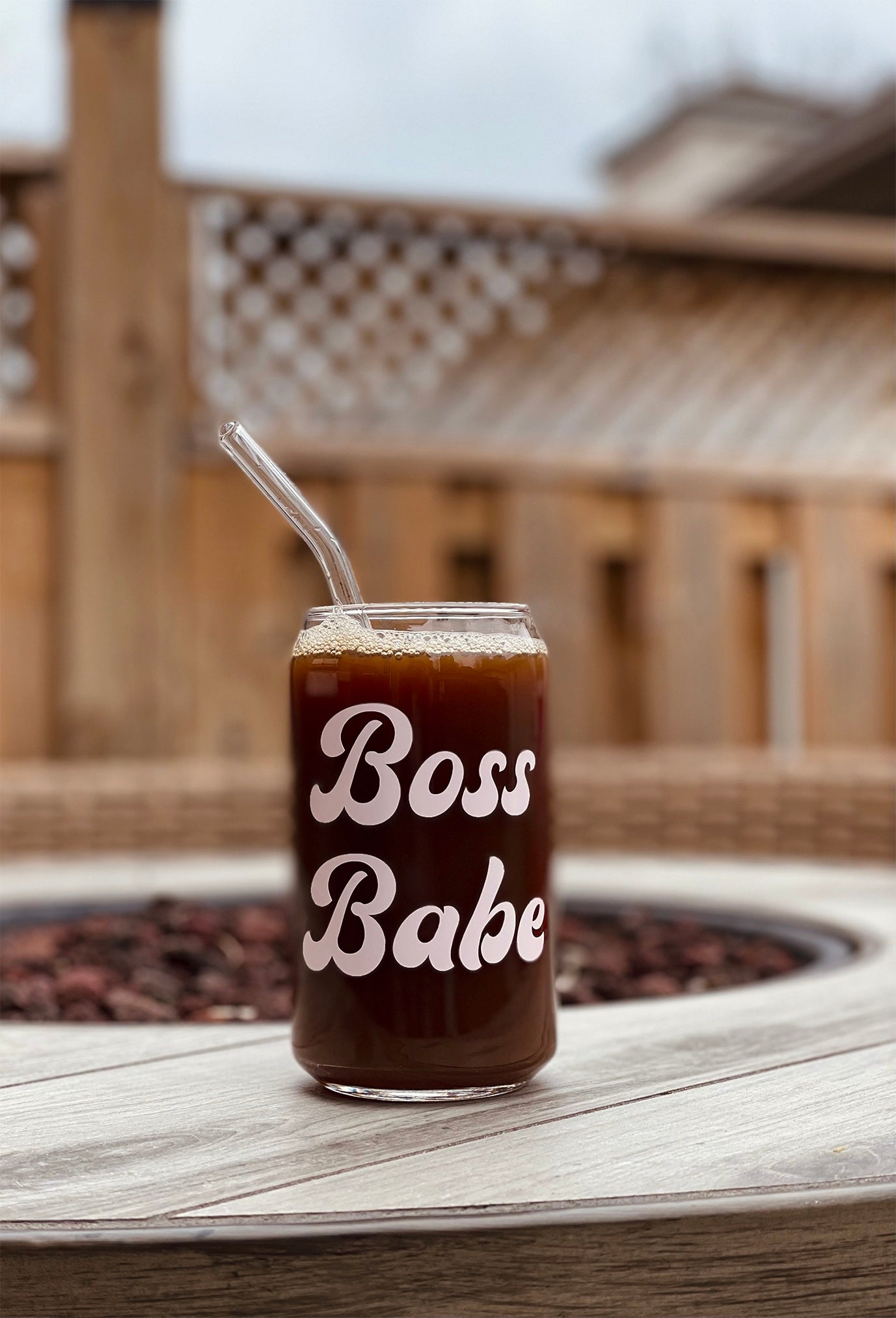 Boss Babe Soda Can Glass