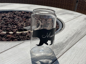 Mama Bear Soda Can Glass