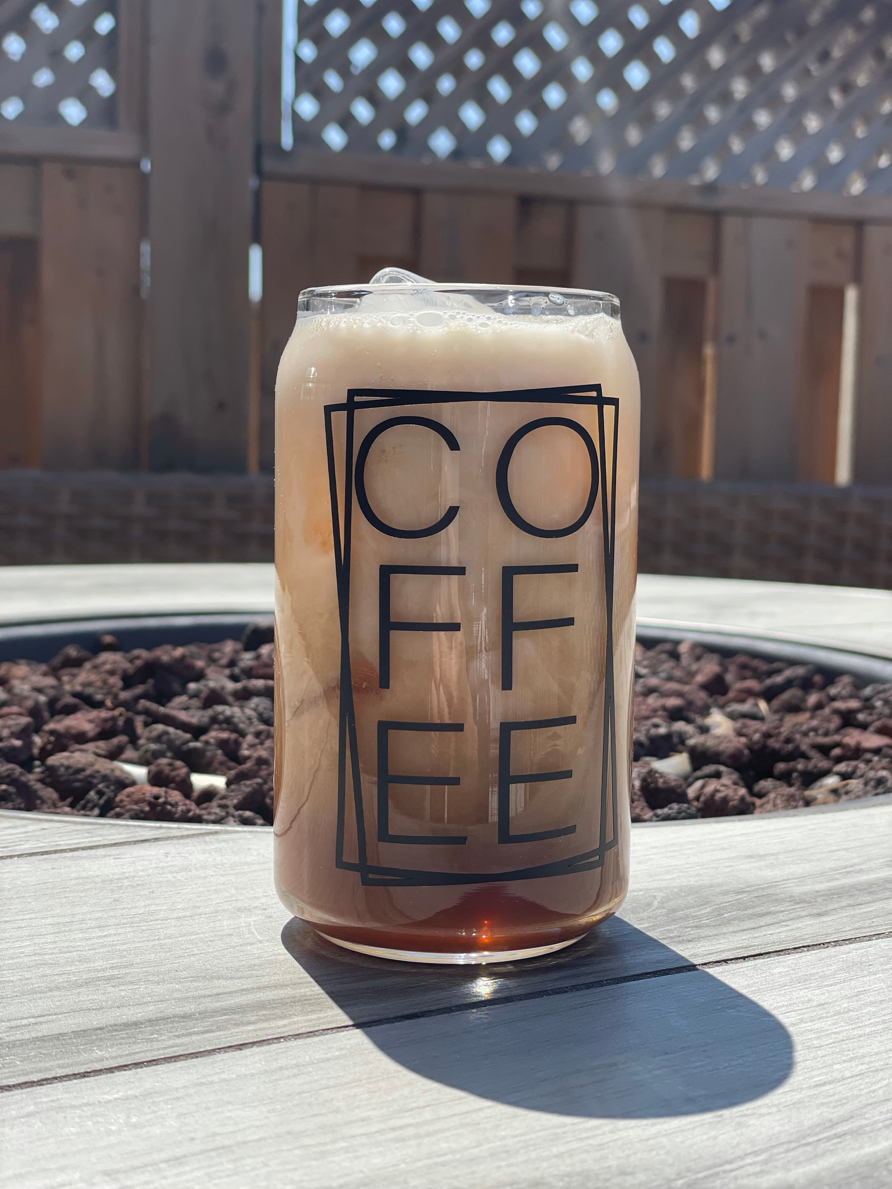 Coffee Linear Soda Can Glass