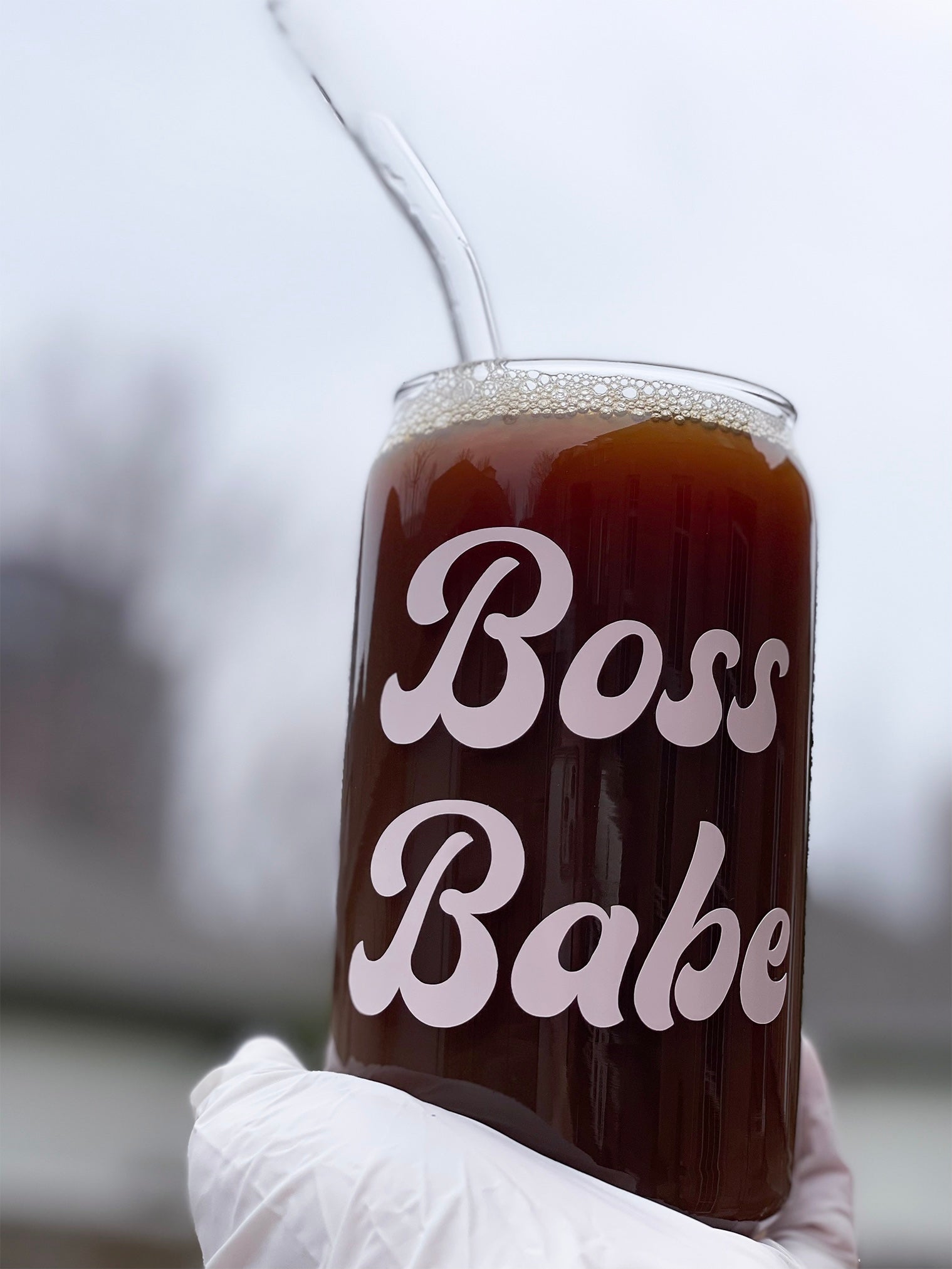 Boss Babe Soda Can Glass