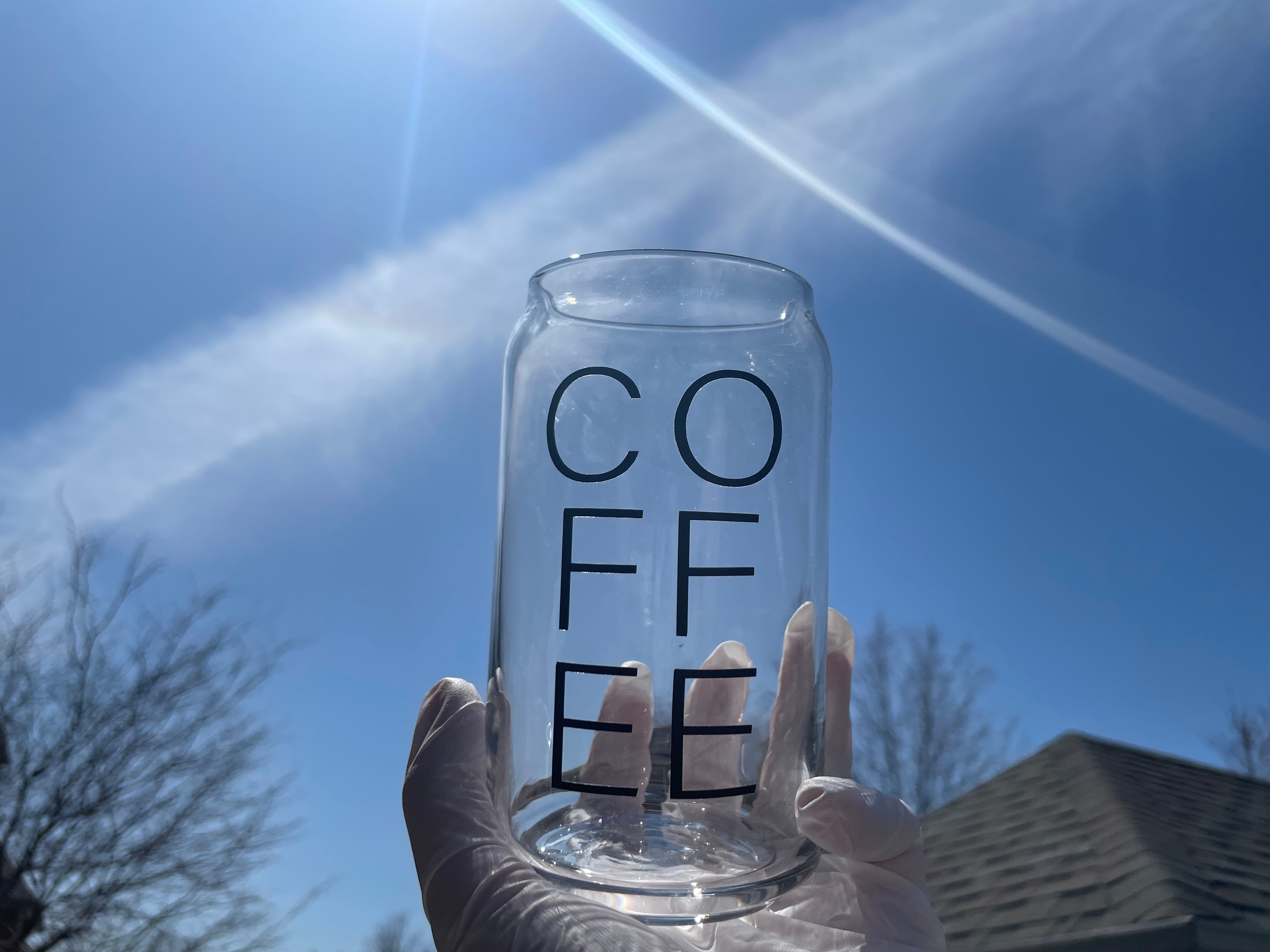 Coffee Minimalist Soda Can Glass