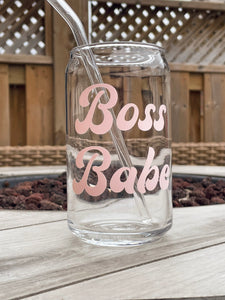 Boss Babe Soda Can Glass