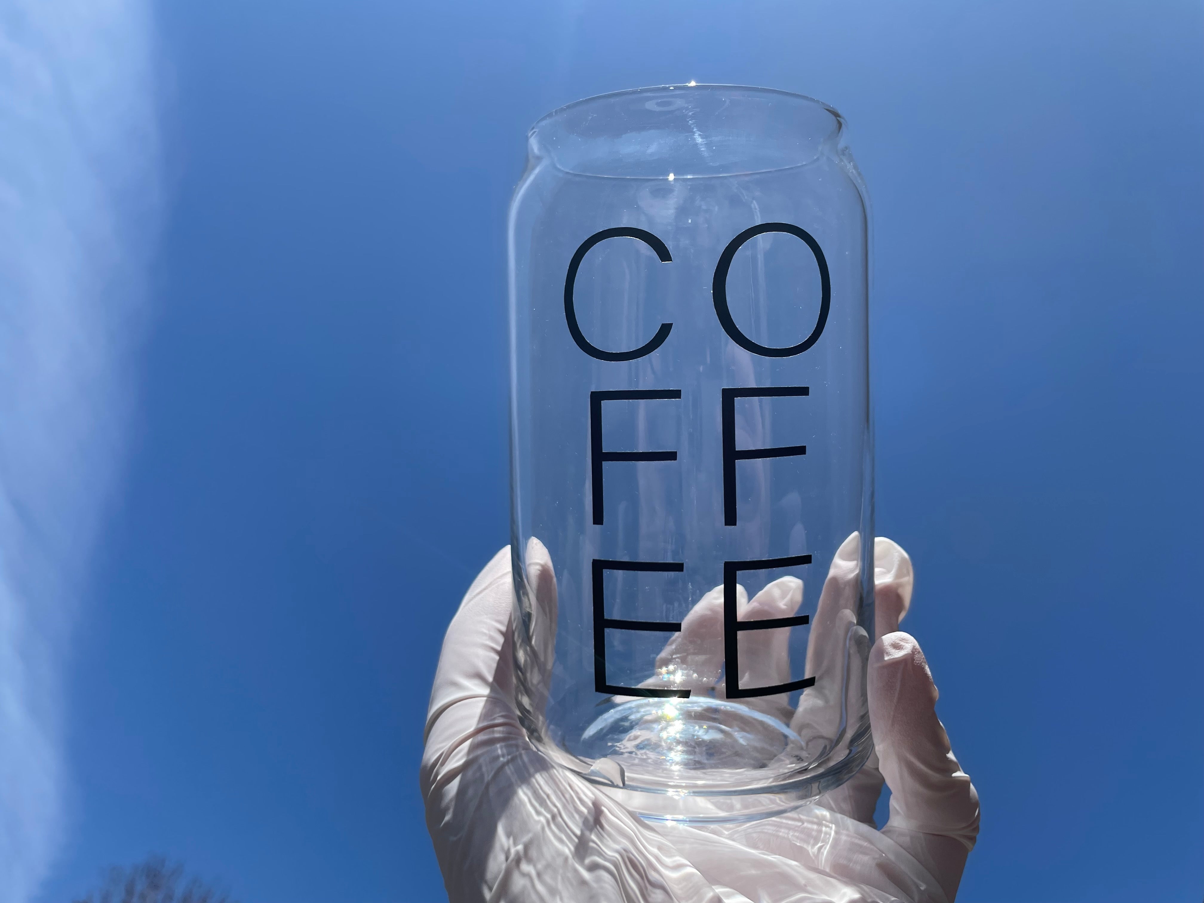 Coffee Minimalist Soda Can Glass